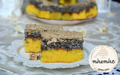 Prajitura cu mac si gem de caise