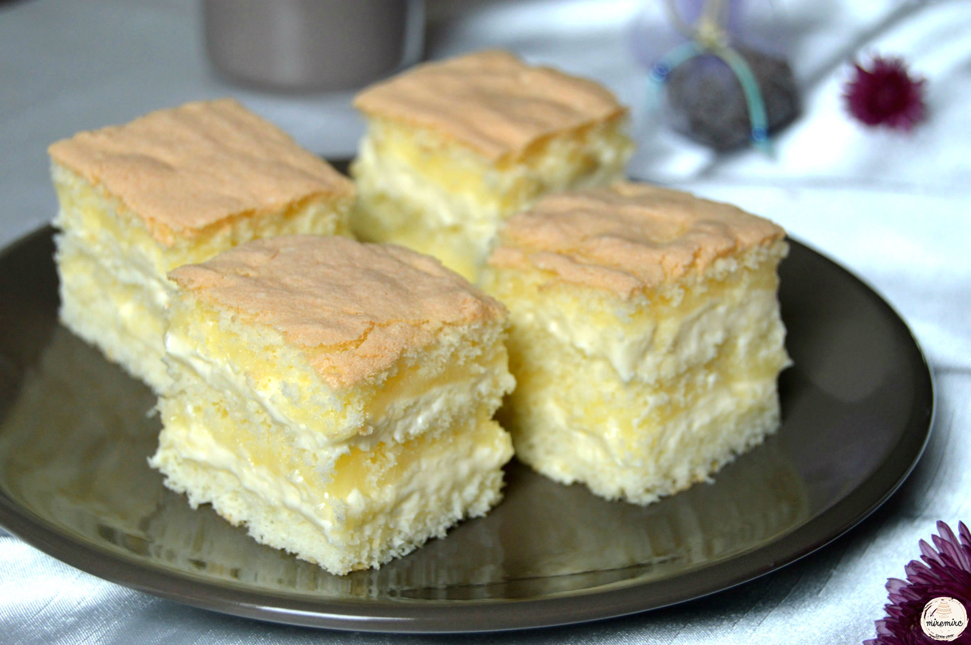 Prajitura cu ciocolata alba si lemon curd