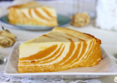 Budinca cu dovleac si crema de branza